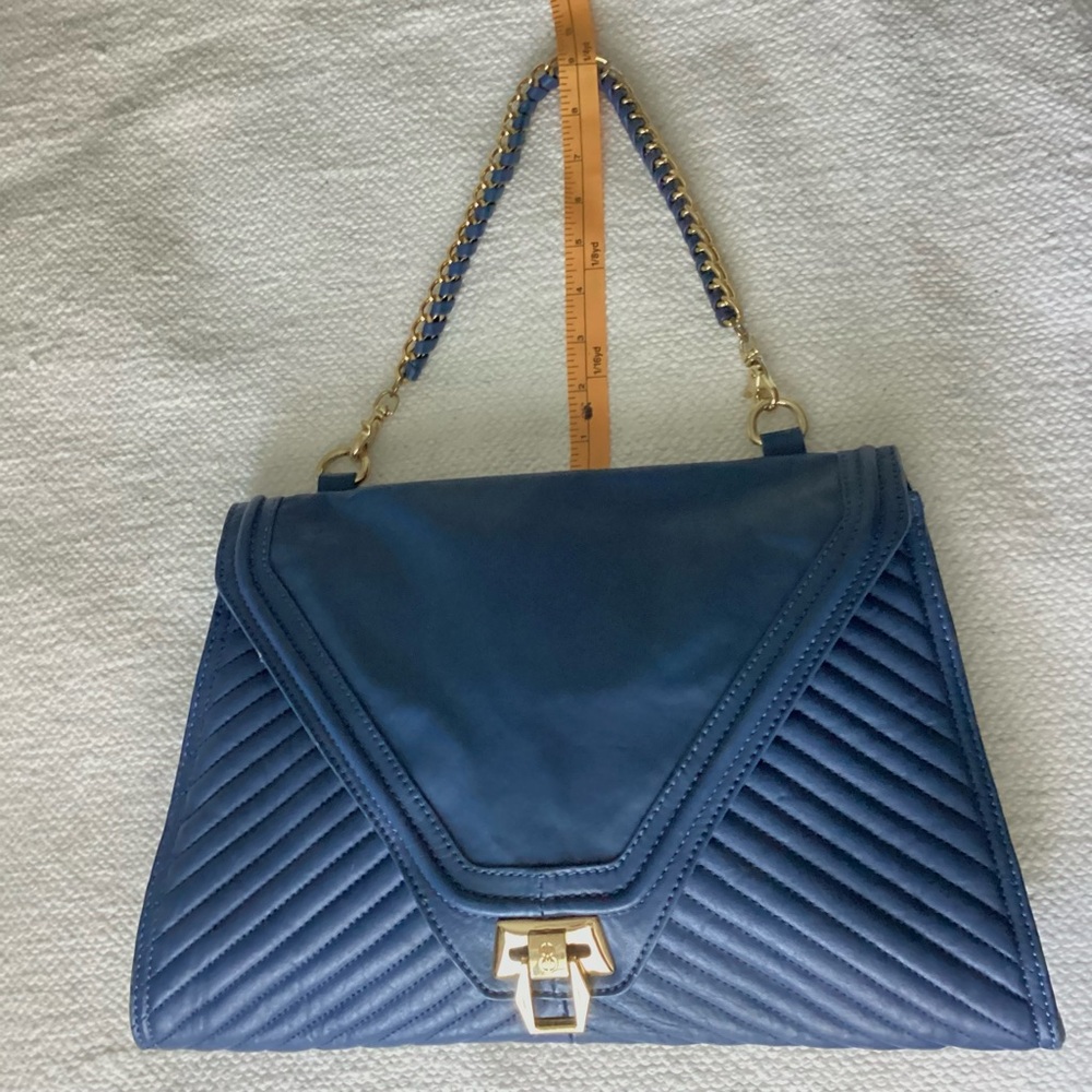 Vintage Bill Blass Leather Quilted Handbag with Gold Chain. Vintage Not Used